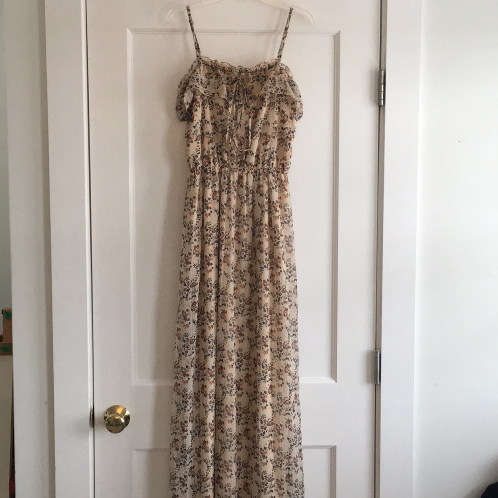 Ruffle Floral Maxi - S